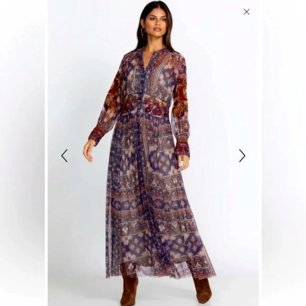 Johnny Was Biya Duana Mesh Dress